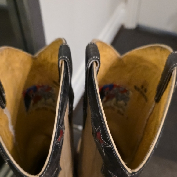 Old Gringo Red, Blue, and Cream Star Ankle Boots - Picture 15 of 16